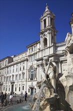 River God of the Ganges at the Fountain of the Four Rivers, Fontana dei Quattro Fiumi, Church of