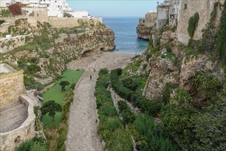 View of the Llama Monachile bay, Polignano a Mare, Apulia, Italy, Europe