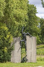 Artwork in the park of the Minster, Bad Doberan, Mecklenburg-Western Pomerania, Germany, Europe