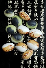 Japanese Soya beans (Glycine max) white-brown from Hokkaido, black-green from Nagano, bean,