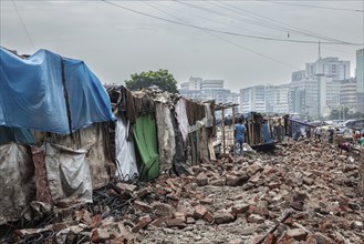 Shacks, Tejgaon Slum Area, Dhaka, Bangladesh, Asia