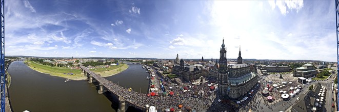 Dresden Old Town for the city festival