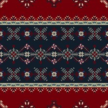 Traditional Latvian embroidery seamless pattern, vector illustration