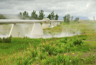 Hot water pipeline, Geothermal energy, Geothermal energy, Iceland, Europe