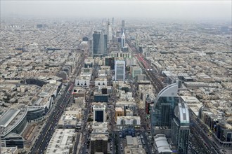 Panoramic view from the Sky Bridge, Kingdom Center, Riyadh, Saudi Arabia, Asia