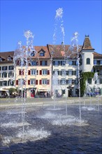 Old town, Sankt, lake promenade, Rapperswil, St. Gallen, Switzerland, Europe