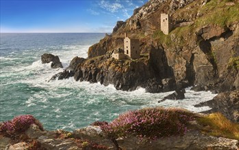 Ruined engine houses of Botallack Tin Mine, Near St Agnes, Cornwall