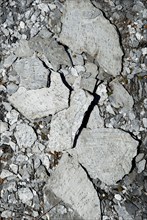 Slate, claystone, clay minerals, slate slabs, slate mountain, Valais, Switzerland, Europe