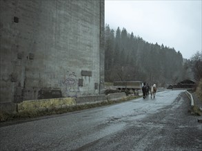 Pillars of the Brenner motorway bridge, which will be restored from January 2025 and will only have