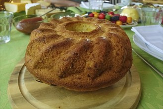 Swabian baked goods, pastries, Gugelhupf, courgette cake, sweets, baked, food breakfast table,