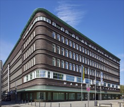 Hans-Sachs-Haus town hall by architect Alfred fisherman in the brick expressionist style in