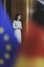 Annalena Bärbock (Alliance 90/The Greens), Federal Foreign Minister, photographed in front of the