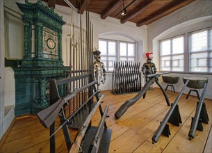 Museum, interior view, Kriebstein Castle, hilltop castle or Spornburg from the late Middle Ages on