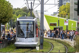 Local transport, Rheinbahn trams, Schadowstraße stop, North Rhine-Westphalia, Germany, Europe