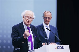 Friedrich Merz, party chairman of the CDU and Otto Wulff, outgoing member of the Federal Executive