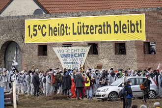 Protest action against the demolition of the village of Lützerath in the Rhenish lignite mining