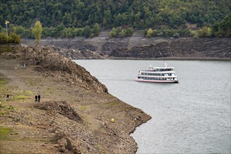 The Edersee, near Waldeck, the third largest reservoir in Germany, currently has only just under