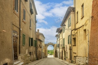 Beautiful street view in Castiglione del Lago, Perugia, Umbria, Italy, Europe