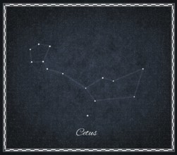 Cetus star constellation, Night sky, Cluster of stars, Deep space, Whale constellation