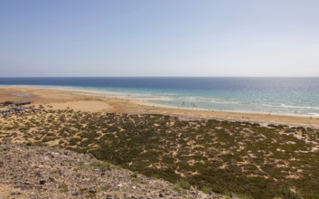 View of the Playa de Sotavento, Jandia, Fuerteventura, Canary Islands, Spain, Europe