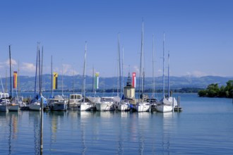 Harbour, Romanshorn on Lake Constance, Canton Thurgau, Switzerland, Europe