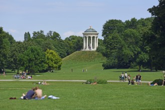 Europe, Germany, Bavaria, Munich, English Garden, City Park between Lehel and Schwabing, View to