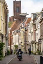 Utrecht, Netherlands, historic city centre, Haverstraat, old town houses, lanterns, residential