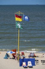 Beach of the village, Domburg in Zeeland, seaside resort, coast, dunes, wind protection,