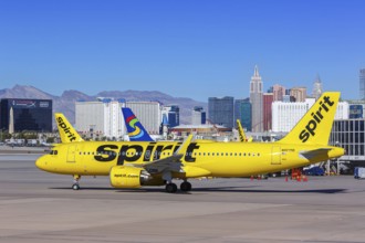 An Airbus A320neo aircraft of Spirit Airlines with the registration number N922NK at Las Vegas