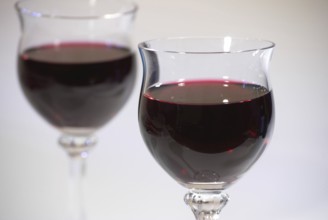 Red wine in glasses, nutrition, food, alcohol, food culture