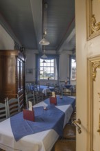 View into the guest room of the Sielhaus, a former manor house from the 18th century, today a café