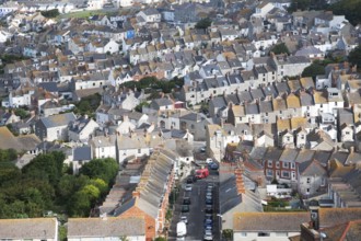 High density housing in Fortuneswell, isle of Portland, Dorset, England, UK