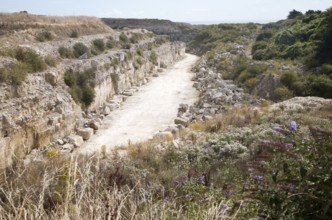 Disused quarry, Isle of Portland, Dorset, England, UK