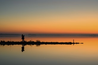 Sunset at Lake Dümmer, lake, silence, vastness, night, mysterious, Lembruch, Lower Saxony, Germany,