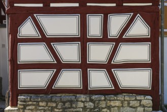 Detail, wall, Schlössle Oberlenningen, Lenningen Castle, former aristocratic residence of the