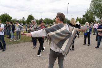 Demonstration against the restrictions in the Corona crisis, anti-vaccination, protest against