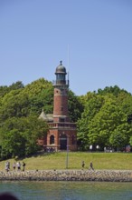 Europe, Germany, Schleswig Holstein, Kiel, Kiel Fjord, Baltic Sea, Holtenau lighthouse, Kiel Canal