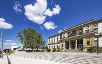 Stuttgart City Museum with new staircase, Stadtpalais. Wilhelmspalais, former residence of the last