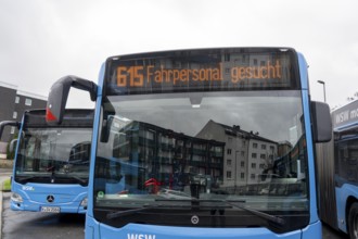 WSW bus advertising board, for new bus drivers, bus car park, during break times, above the central