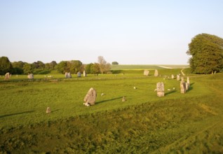 Neolithic stone circle and henge at Avebury, Wiltshire, England, UK