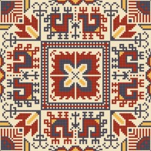 Traditional Bulgarian embroidery vector pattern