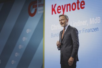 Christian Lindner (FDP), Federal Minister of Finance, photographed at the BVMW Mittelstandstag in