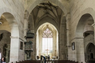 Interior view, monastery church, Cistercian monastery Bebenhausen, Tübingen, Baden-Württemberg,