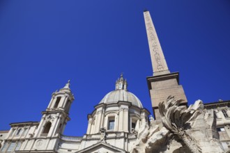 Fountain of the Four Rivers, Fontana dei Quattro Fiumi, Church of Sant'Agnese in Agone, Piazza