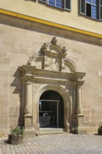 Portal, coat of arms, relief, stone wall, masonry, door, entrance, Hohentübingen Castle, Museum of