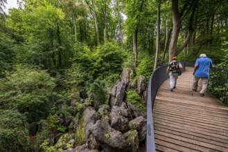 The Felsenmeer in Hemer, Sauerland, geotope, with rugged rock formations, nature reserve, North