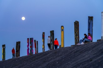 The Haniel spoil tip, 185 metre high spoil tip, at the Prosper Haniel mine, closed in 2019, artwork