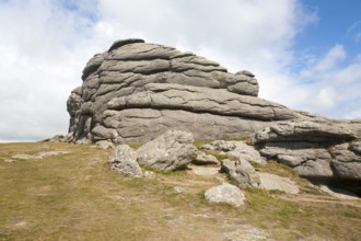 Granite tor of Haytor, Dartmoor national park, Devon, England, UK