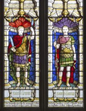 Stained glass window depicting Saint Gereon of Cologne and Saint Maurice, Parish Church of St