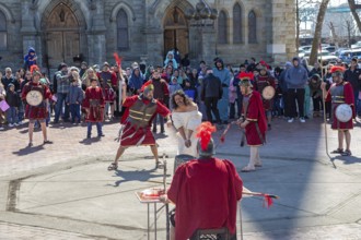 Detroit, Michigan, The Stations of the Cross are portrayed, in Spanish, on Good Friday at the